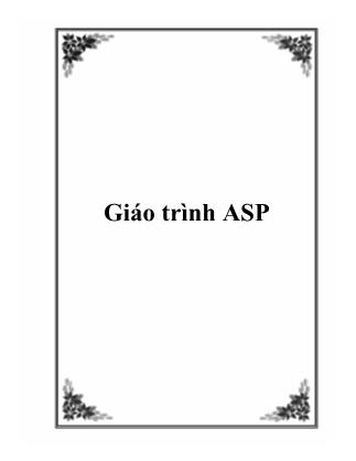 Giáo trình ASP