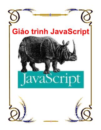 Giáo trình JavaScript - Đại học Quốc gia Hà Nội