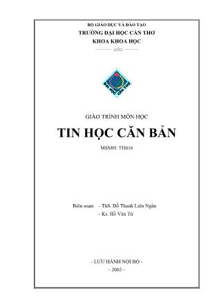 Giáo trình môn học Tin học căn bản