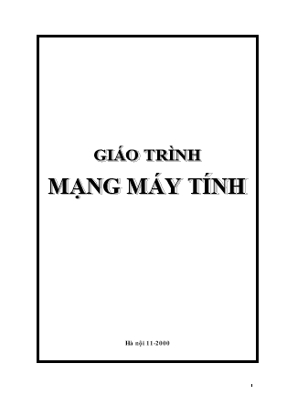 Giáo trình môn Mạng máy tính (Bản mới)