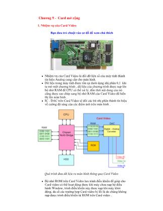 Giáo trình môn Tin học đại cương - Chương 9: Card mở rộng