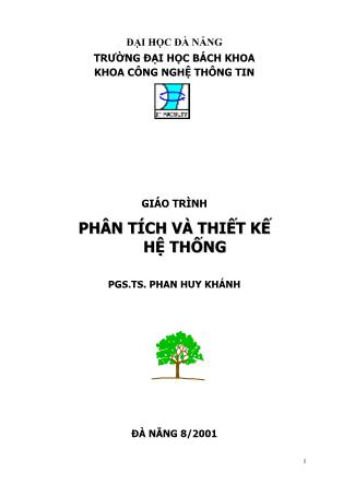 Giáo trình Phân tích và thiết kế hệ thống - PGS.TS. Phan Huy Khánh