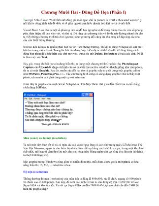 Giáo trình Visual Basic 6.0 - Chương Mười Hai: Dùng Đồ Họa (Phần I)