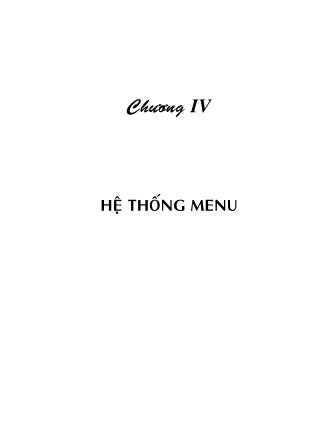 Hệ thống menu