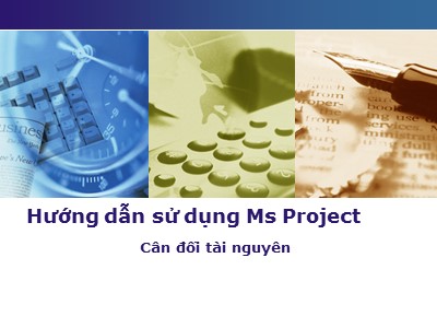 Hướng dẫn sử dụng Ms Project