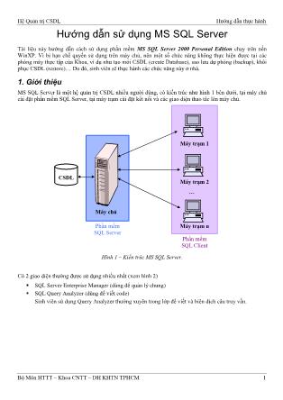 Hướng dẫn sử dụng MS SQL Server