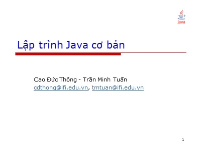 Lập trình Java cơ bản