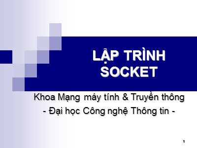 Lập trình Socket