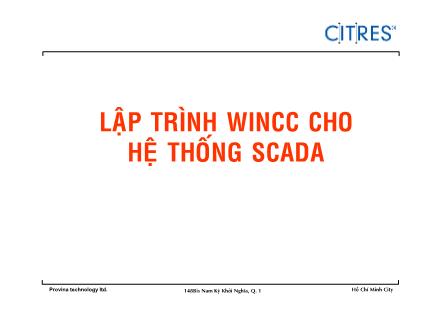 Lập trình Win CC cho hệ thống Scada