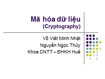 Mã hóa dữ liệu (Cryptography)