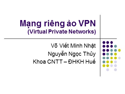 Mạng riêng ảo VPN (Virtual Private Networks)