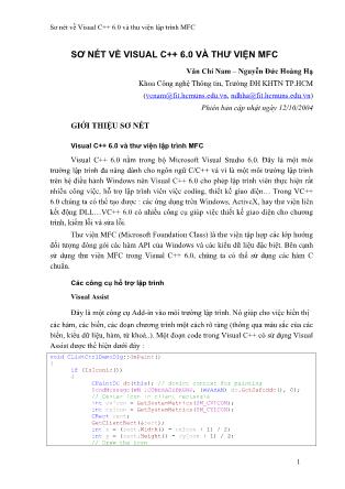 Sơ nét về Visual C++ 6.0 và thư viện lập trình MFC