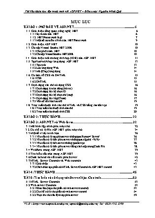 Tài liệu khóa học lập trình web với ASP.NET –  Nguyễn Minh Quý