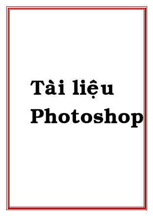 Tài liệu Photoshop