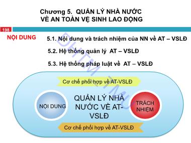 Bài giảng An toàn và vệ sinh lao động (Safety - Heathl at Work) - Chương 5: Quản lý nhà nước về an toàn vệ sinh lao động