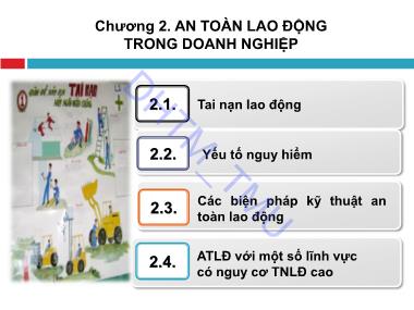 Bài giảng An toàn và vệ sinh lao động (Safety - Heathl at Work) - Chương 2: An toàn lao động trong doanh nghiệp