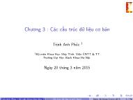 Bài giảng Cấu trúc dữ liệu và giải thuật - Chương 3: Các cấu trúc dữ liệu cơ bản - Trịnh Anh Phúc