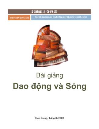 Bài giảng Dao động và Sóng