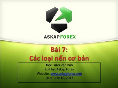 Bài giảng Forex căn bản - Bài 7: Các loại nến cơ bản