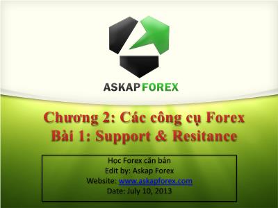 Bài giảng Forex căn bản - Chương 2: Các công cụ Forex - Bài 1: Support & Resitance