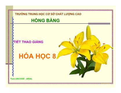 Bài giảng Hóa học 8 - Bài 36: Nước (Tiết 2)