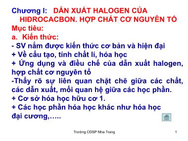 Bài giảng Hóa học hữu cơ