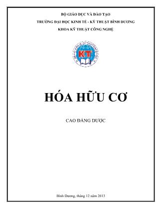 Bài giảng Hóa hữu cơ (Cao đẳng dược)