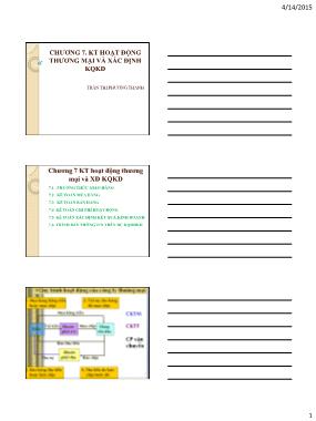 Bài giảng Kế toán tài chính - Chương 7: Kế toán hoạt động thương mại và xác định KQKD - Trần Thị Phương Thanh