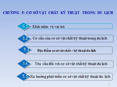 Bài giảng Kinh tế du lịch - Chương 5: Cơ sở vật chất kỹ thuật trong du lịch