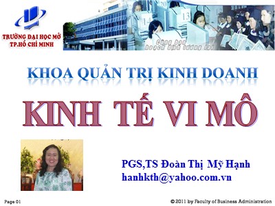 Bài giảng Kinh tế vi mô - Bài 2: Cầu cung và giá thị trường - PGS,TS Đoàn Thị Mỹ Hạnh