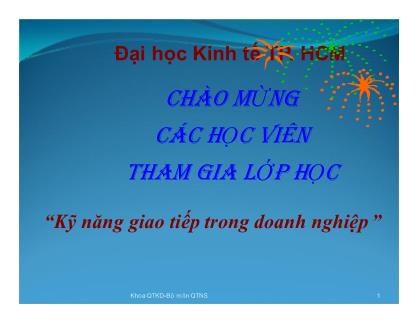 Bài giảng Kỹ năng giao tiếp trong kinh doanh - Chương 8: Kĩ năng viết - Ths. Nguyễn Văn Chương