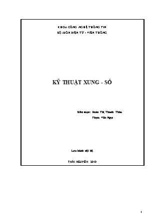 Bài giảng Kỹ thuật xung-Số - Đoàn Thị Thanh Thảo