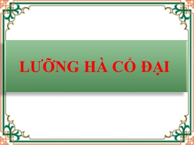 Bài giảng Lưỡng hà cổ đại