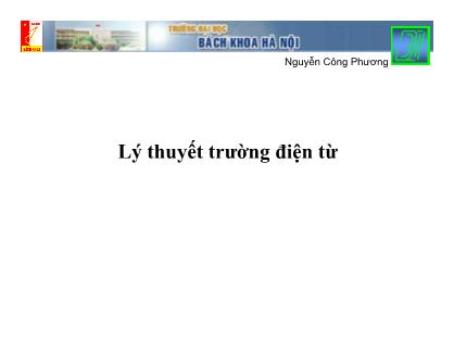 Bài giảng Lý thuyết trường điện từ - Chương 2: Giải tích véctơ