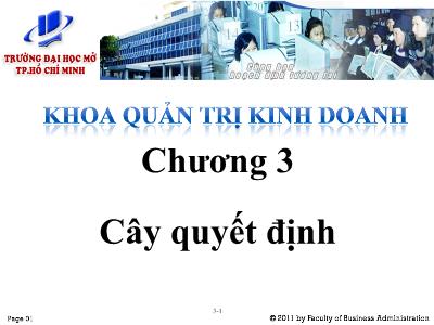 Bài giảng Phân tích định lượng trong kinh doanh - Chương 3: Cây quyết định