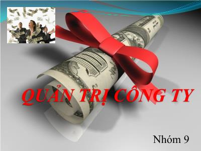 Bài giảng Quản trị công ty