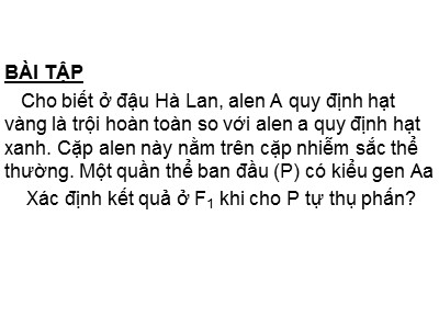 Bài giảng Sinh lớp 12: Bài 16