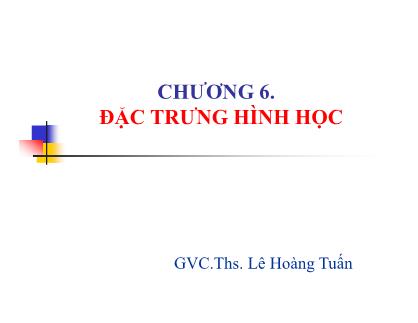 Bài giảng Sức bền vật liệu - Chương 6: Đặc trưng hình học - ThS. Lê Hoàng Tuấn