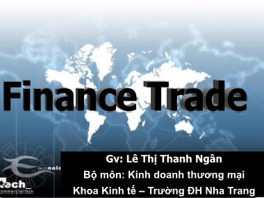 Bài giảng Thanh toán quốc tế - Lê Thị Thanh Ngân