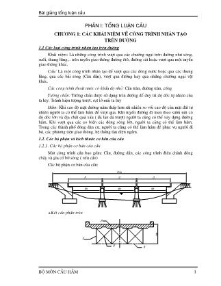 Bài giảng Tổng luận cầu