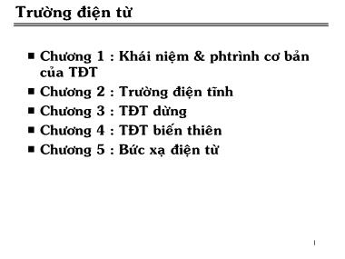 Bài giảng Trường điện từ - Chương 5: Bức xạ điện tư