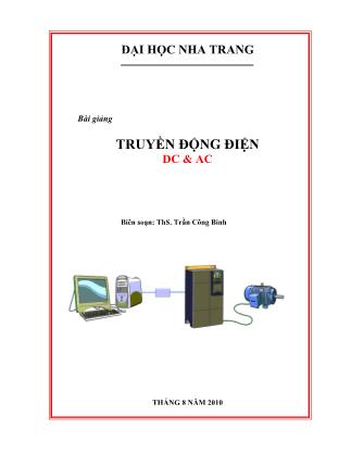 Bài giảng Truyền động điện DC & AC - ThS. Trần Công Binh