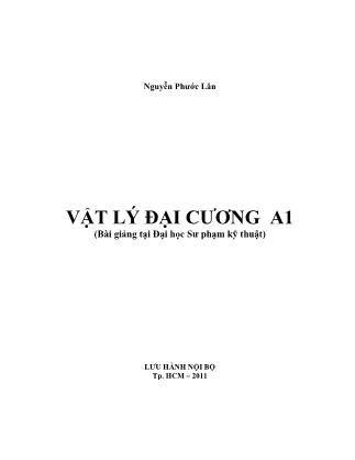 Bài giảng Vật lý đại cương A1 - Nguyễn Phước Lân