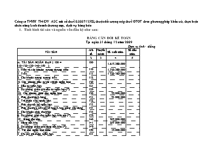 Bài tập Kế toán tài chính 3