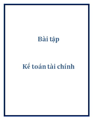 Bài tập Kế toán tài chính