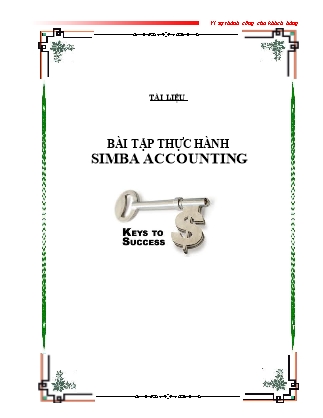 Bài tập kế toán thực hành trên Simba Accounting