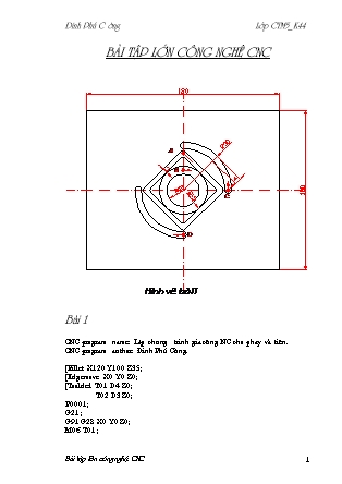 Bài tập lớn CNC - Đinh Phú Cường