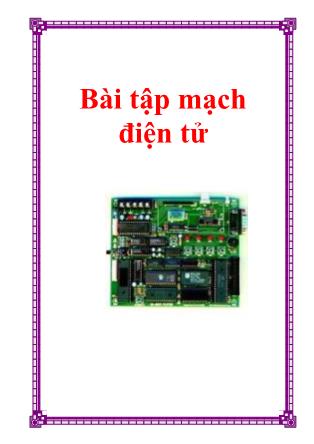 Bài tập mạch điện tử I