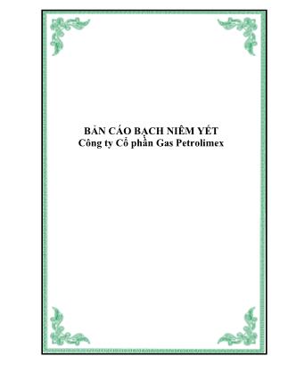 Bản cáo bạch niêm yết Công ty cổ phần Gas Petrolimex