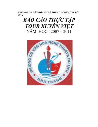 Báo cáo thực tập tour xuyên Việt: Bắc Giang